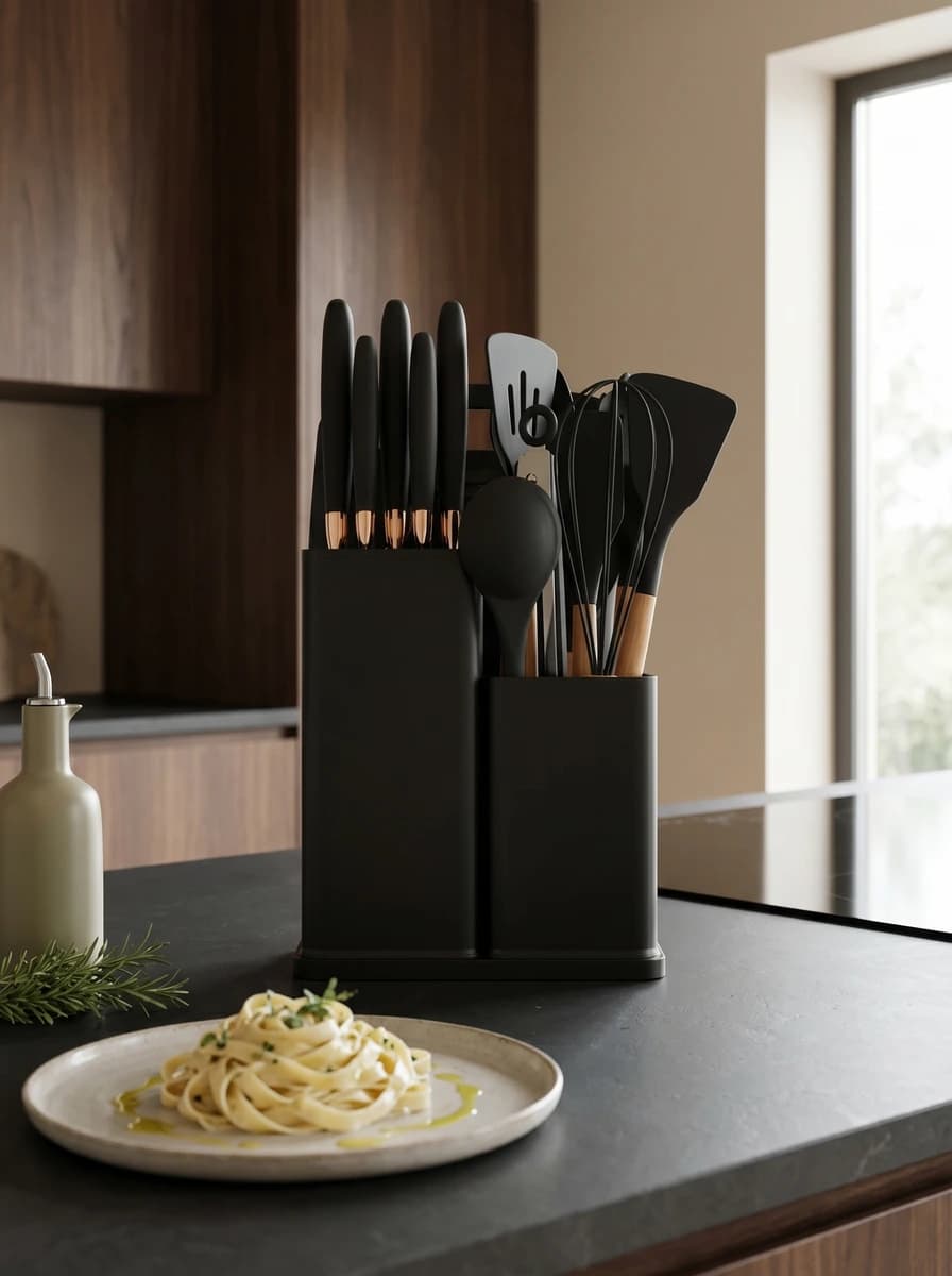 19-delige keukenset in Zwart — tweede afbeelding