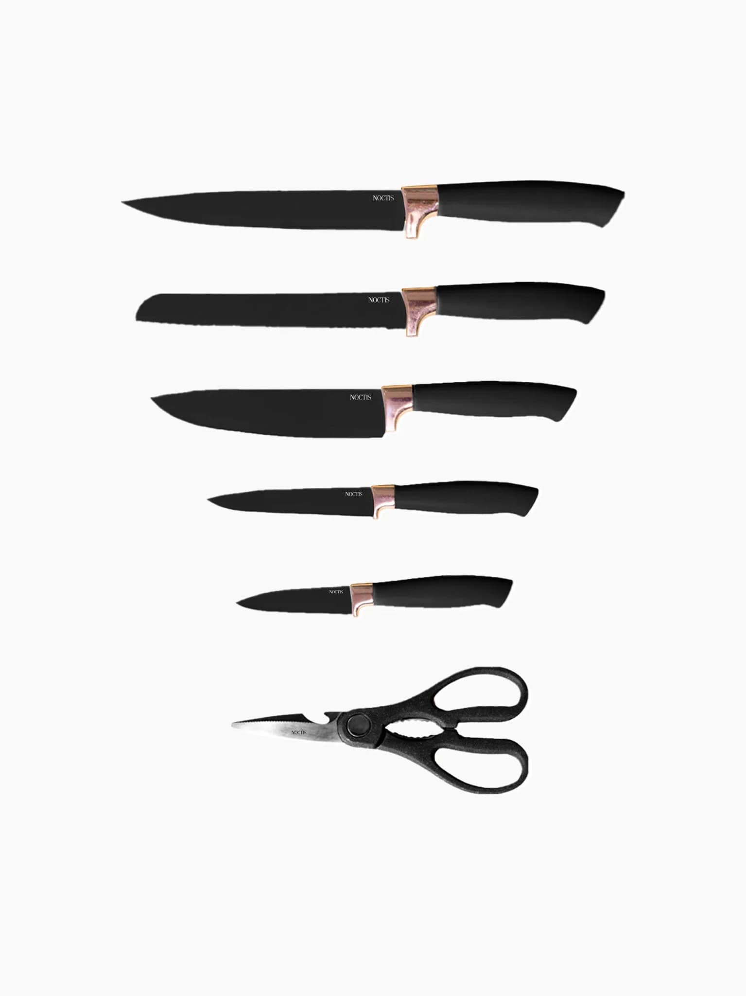 19-delige keukenset zwart - messen