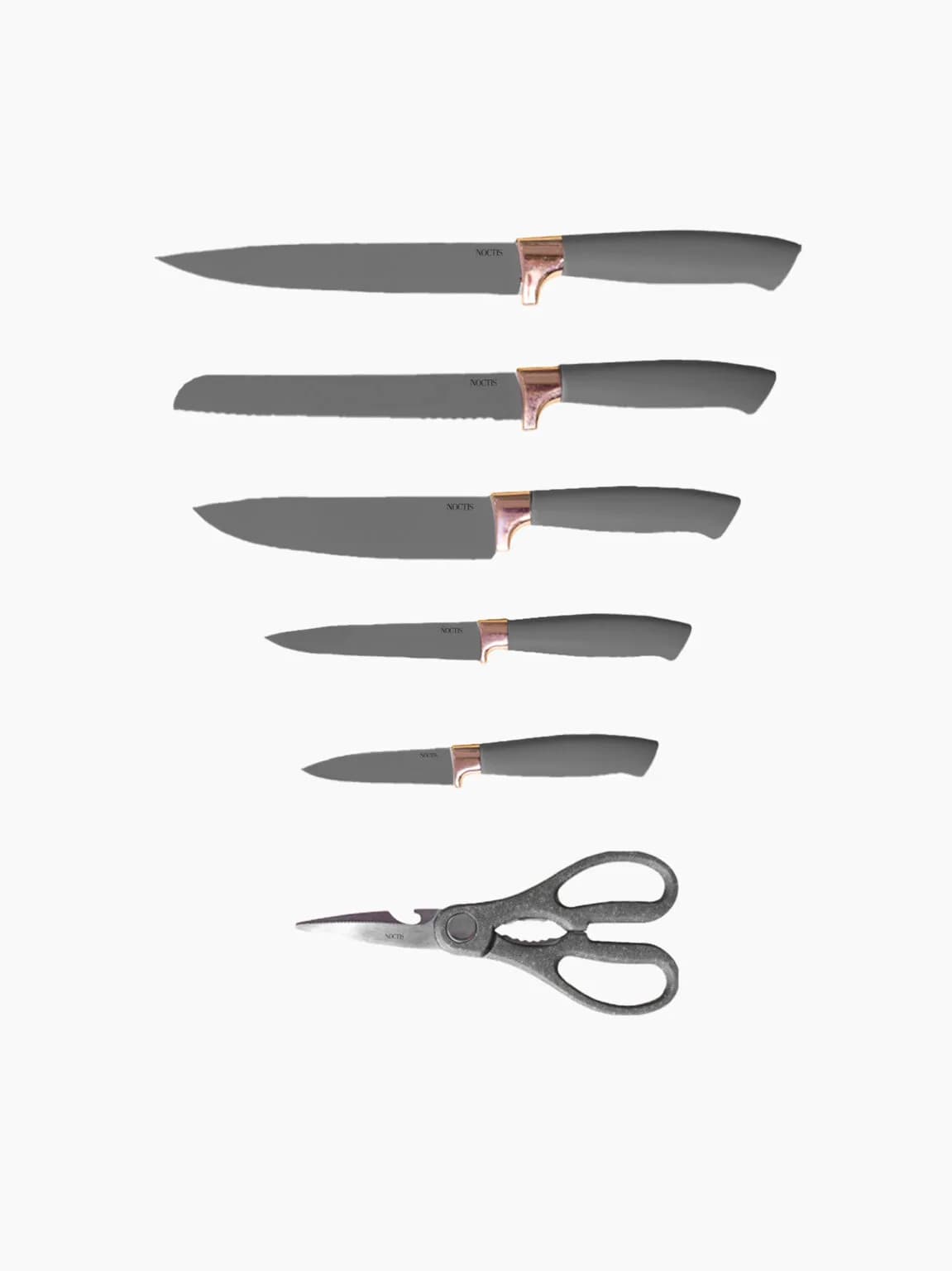 19-delige keukenset Grijs — messen