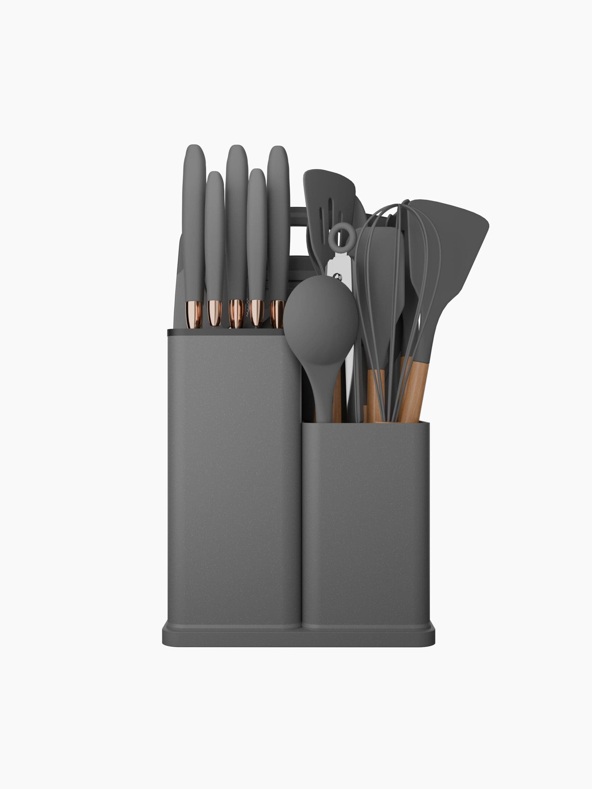 19-delige keukenset — Grijs