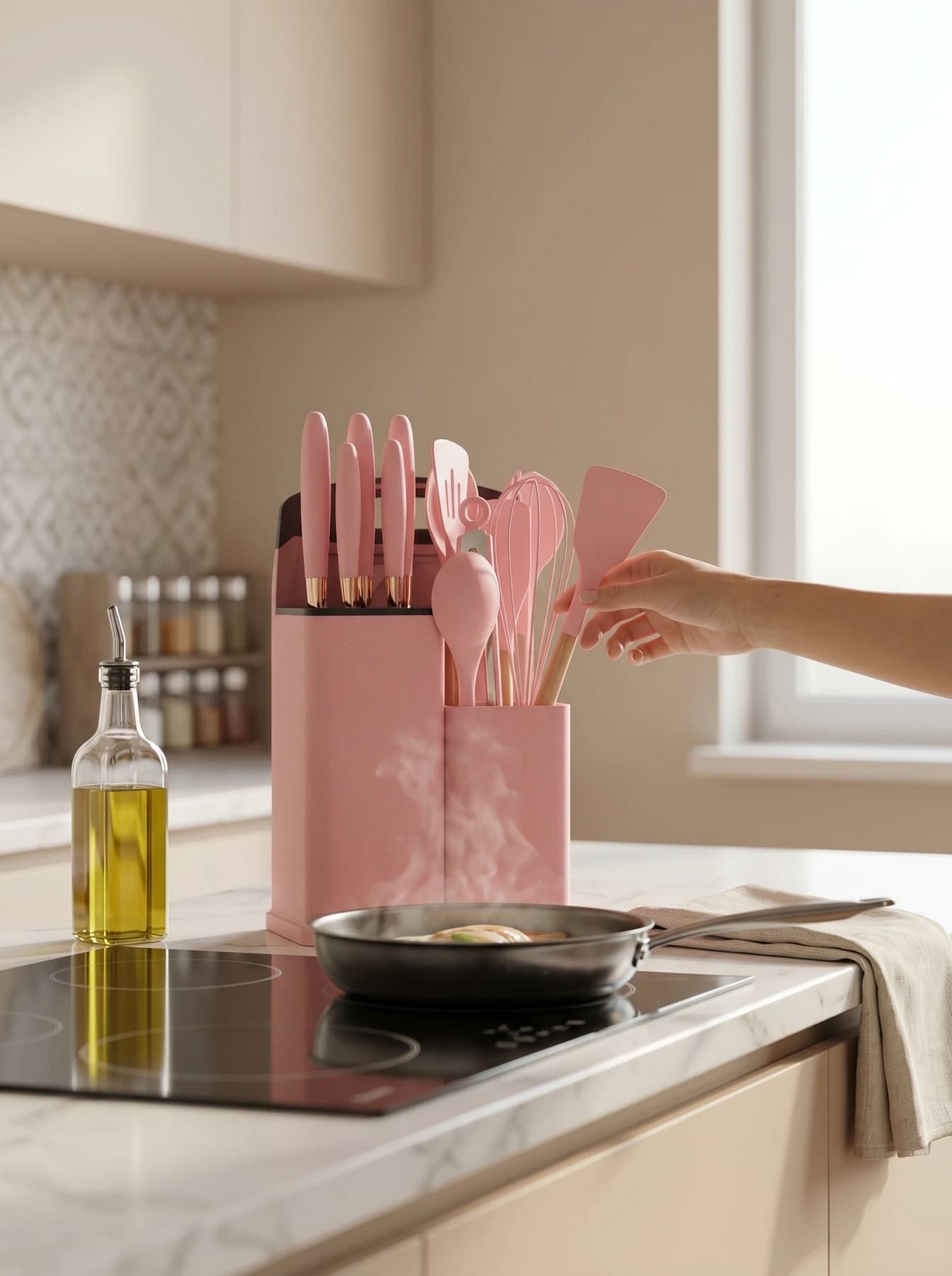 19-delige keukenset in Roze — tweede afbeelding