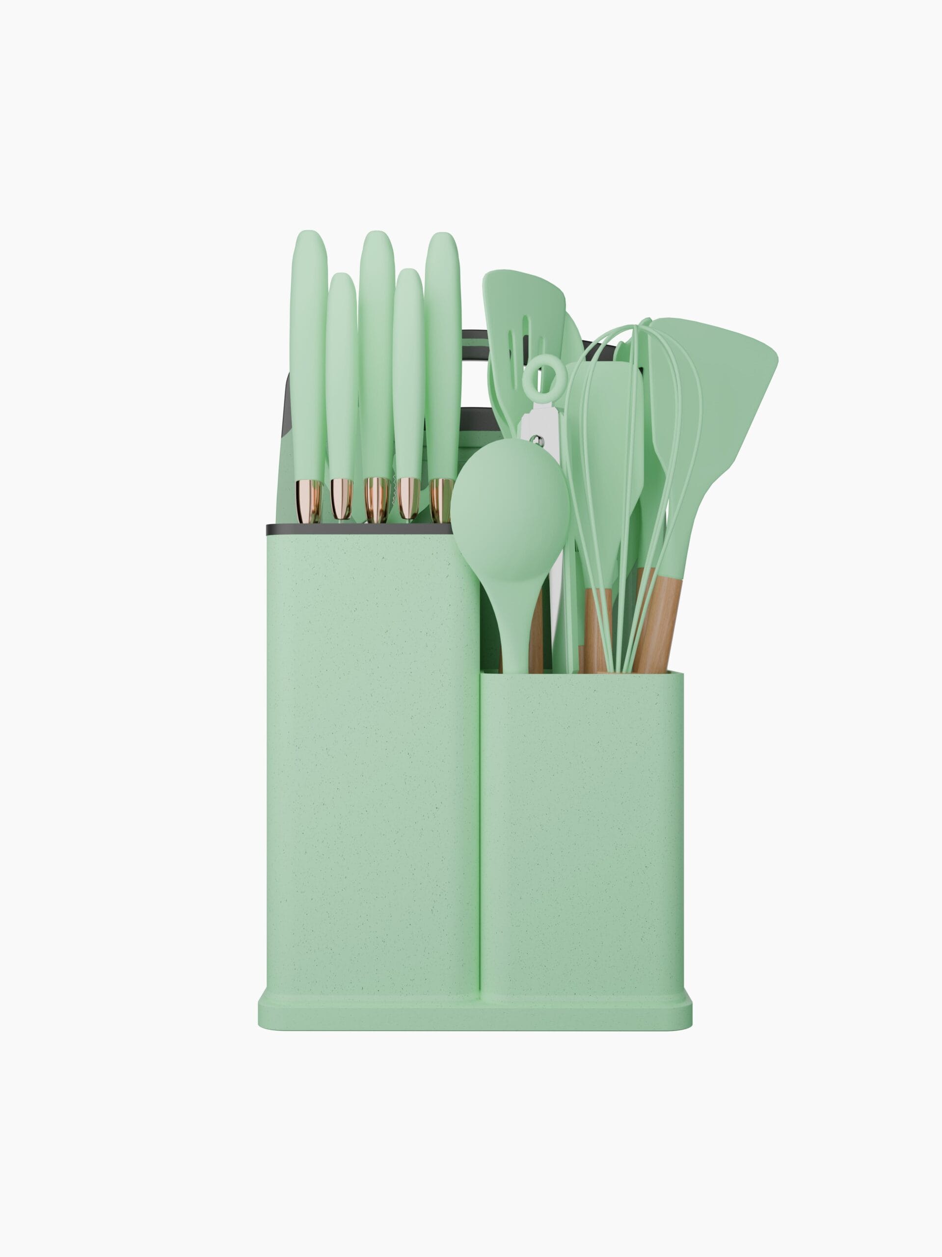 19-delige keukenset mintgroen